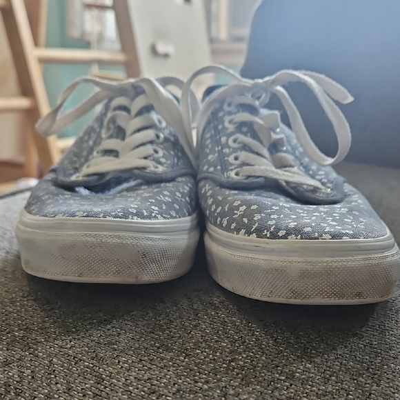 Vans EUC Floral Denim Womens Sneakers with White Laces • Size 8 - Picture 3 of 16